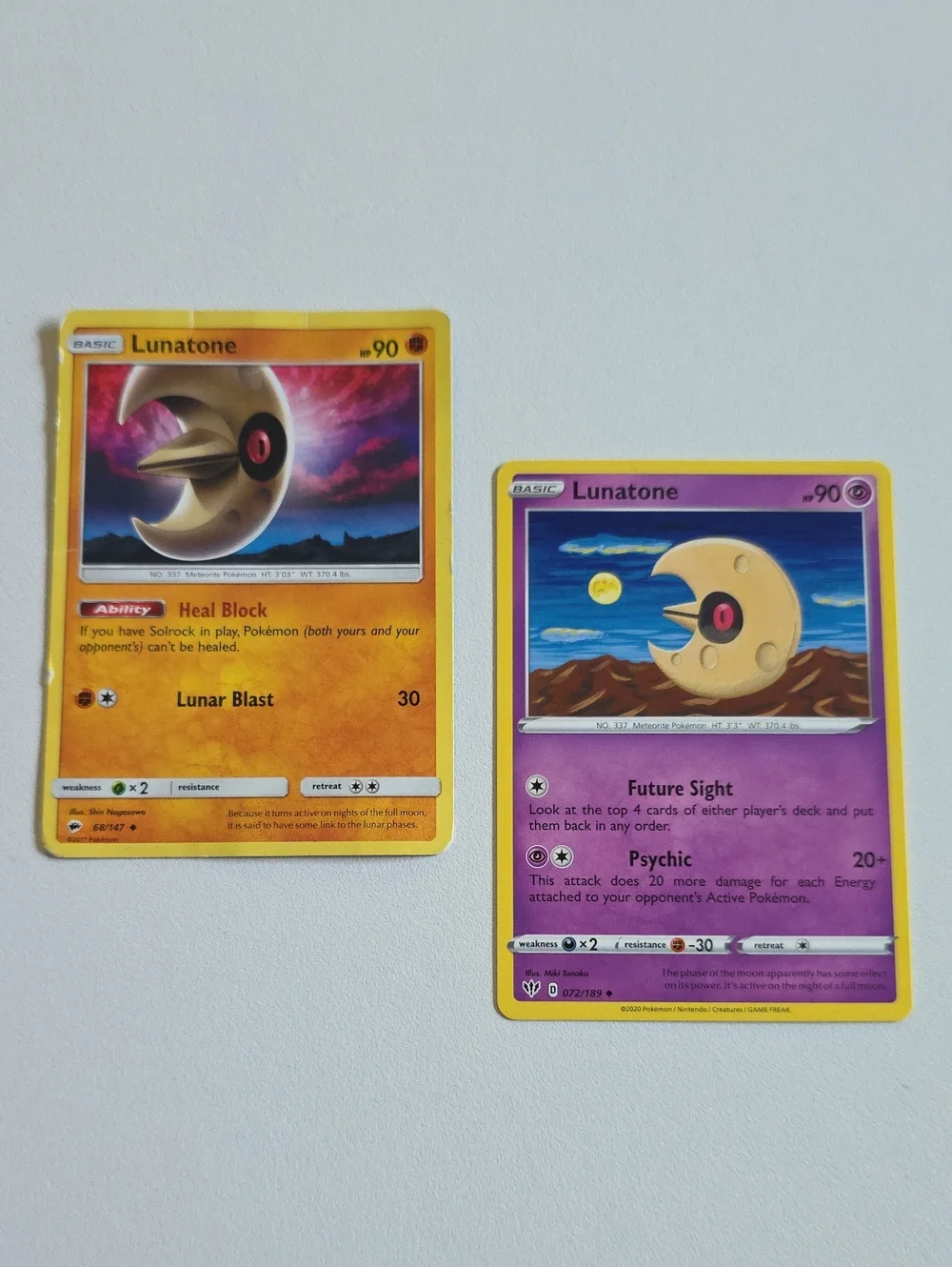 Pokemon Lunatone Card Set